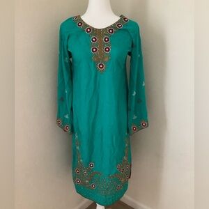 Turquoise shalwar kameez